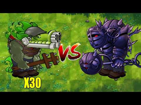 Obsidian Gargantuar Vs All Zombies *30 - Who Will Win? - Pvz Fusion Challenge