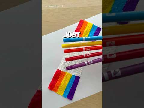 🌈✨ DIY Amazing Rainbow Art – So Colorful & Fun! 😍🎨