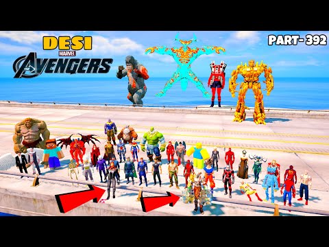 DESI Avengers Upgraded and GOD KRATOS Battles GHOST RIDER from the Multiverse in GTA 5 | #392