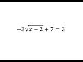 Solving Radical Equations and Fractions