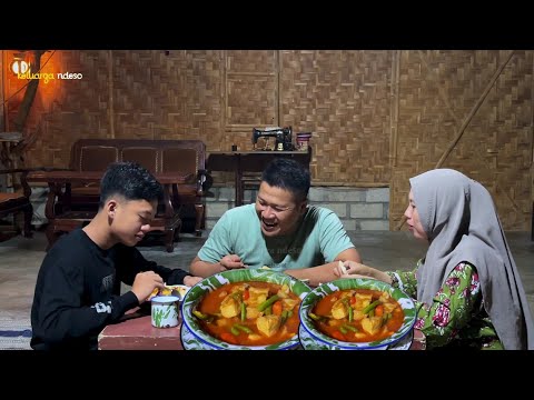 masak tongseng ayam gurih nya nikmat,makan malam bersama, masakan desa