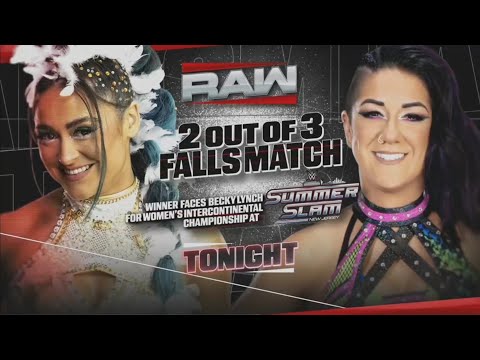 Lucha Completa: Bayley Vs Lyra Valkyria Oportunidad Titulo Intercontinental - Raw 14/07/2025 Español