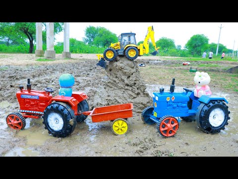 Volvo Tipper Mud Loading JCB 5CX ? Sonalika Tractor Accident Pulling Out Mahindra Tractor ? CS Toy