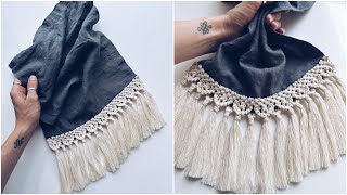 DIY: Macrame lace tassels for table napkin