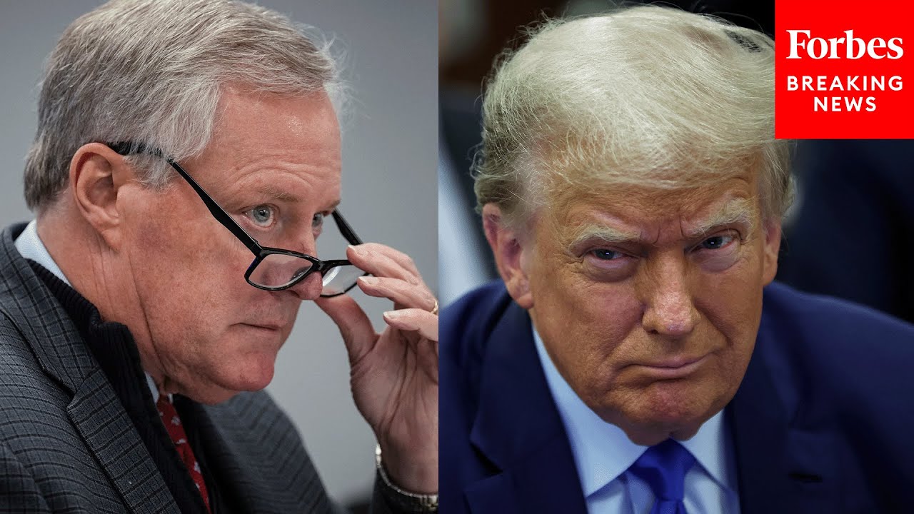 Mark Meadows Given Immunity To Testify About Trump And 2020 Election