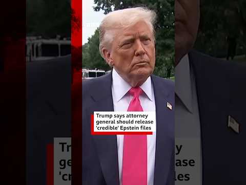 Donald Trump says US attorney general should release any 'credible' information on Epstein. #BBCNews
