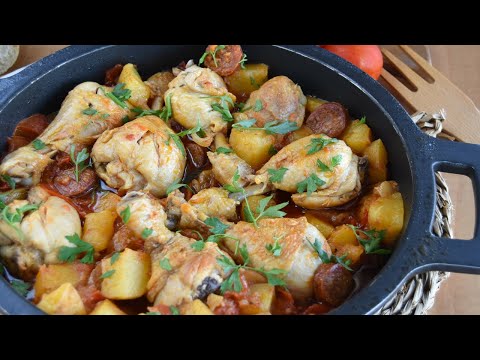 🍗 Pollo guisado con patatas tomate y chorizo ES IRRESISTIBLE !!!