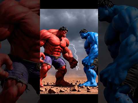 Red Hulk vs Blue Hulk💥 The Ultimate Showdown#HulkFight #EpicBattle#MarvelShorts#trending#bigbattle