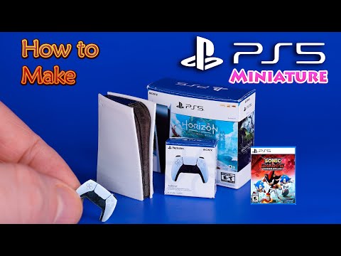 How to make DIY Miniature PlayStation 5 Console with Box| DollHouse