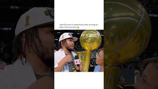 Jalen Brunson is speechless after winning an NBA Championship 🥹