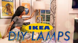 How To Make IKEA Inspired Lamps with Tea Lights | Dollhouse Crafts for Barbie