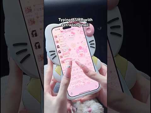 Can you type with long nails? 💕 #makeup #asmr #asmrsounds #beautytips #korean #kbeauty