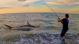There were GIANT Fish at this Beach | Surf Fishing Florida