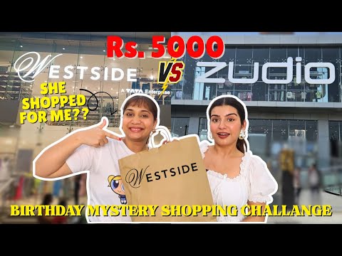 ₹5000 at WESTSIDE VS ZUDIO Who Won 😱?! Birthday Mystery Shopping Challenge❤️Ft. @NidhiK |Yashita Rai