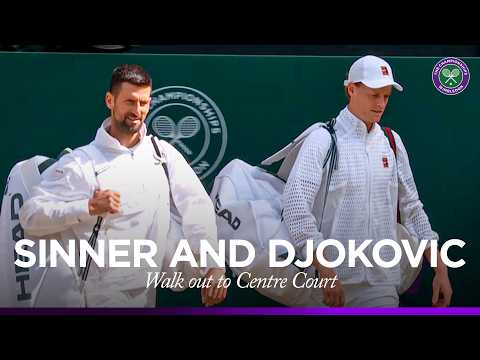 Novak Djokovic and Jannik Sinner walk out to Centre Court for battle ⚔️ | Wimbledon 2026
