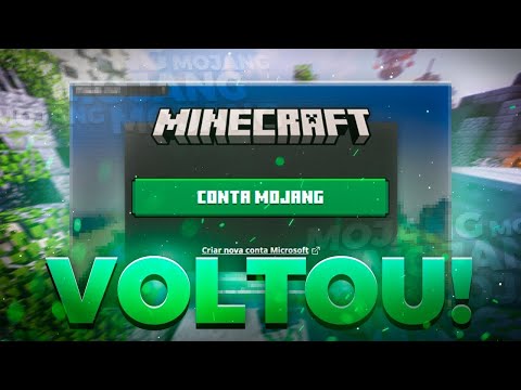 Login Mojang Voltou no Minecraft Gratuito