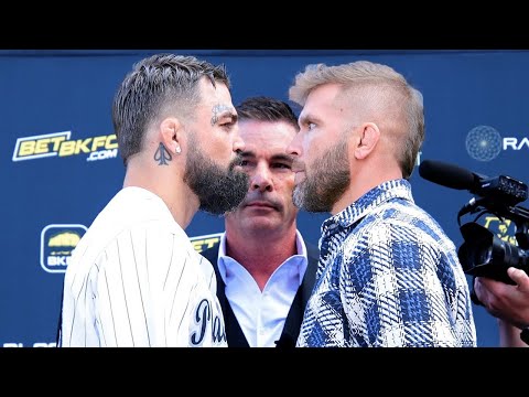 Mike Perry and Jeremy Stephens HAVE INTENSE FACE OFF at BKFC 82 Press Conference