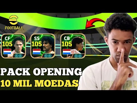 Gastei 10 mil Moedas no PACK OPENING nos EPICOS Gullit,Raijkaard e Van Basten 105 no eFootball