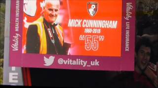 #afcb fans' tribute to Mick Cunningham on MOTD 03/10/15
