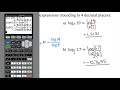 Logarithmic Functions and Calculations