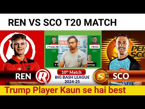 REN vs SCO Prediction|REN vs SCO  Team|Melbourne vs Scorchers 10th T20 Match