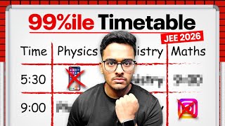 Best TIMETABLE to get into IIT🔥| JEE 2026 | JEE 2027