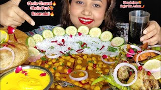UNCUT MUKBANG‼️😉EATING CHOLE CHAWAL🥵PURI😋RASMALAI🔥KACHALOO🌶GAJAR KA ACHAR🥵ll MUKBANG+ ASMR🤤😋