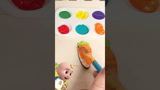 Let's Paint Fruit and Veg! #shorts #cocomelon #dance #song #party #nurseryrhymes #learning