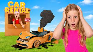 Nastya and Friends Build Fun Cars from Cardboard