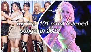 MY TOP 101 MOST LISTENED SONGS IN 2022