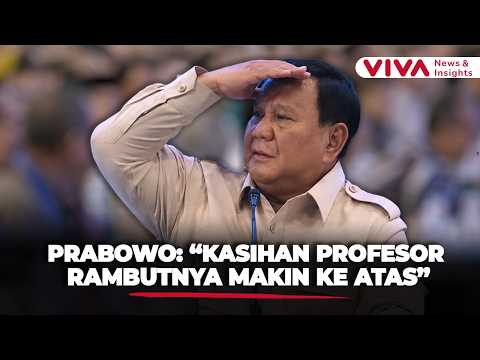 Bercanda di Sarasehan, Prabowo Singgung Menteri hingga Profesor Stres Sampai Mulai Botak