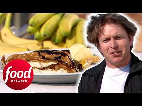 James Cooks A Classic French Combination: Bananas Flambé Pancake | James Martin's French Road Trip