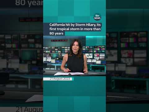 California hit by Storm Hilary, its first tropical storm in more than 80 years #itvnews