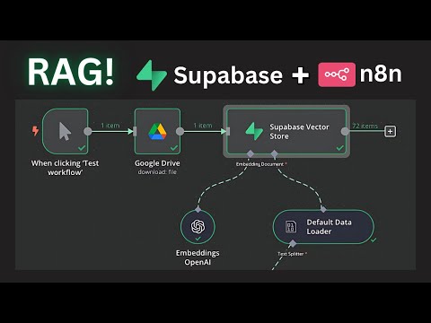 STEP-BY-STEP Tutorial: Supabase + n8n (RAG - NO CODE!!)