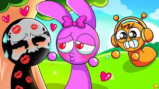 PINKI Falls in Love with BLACK?! - Incredibox Sprunki Animation