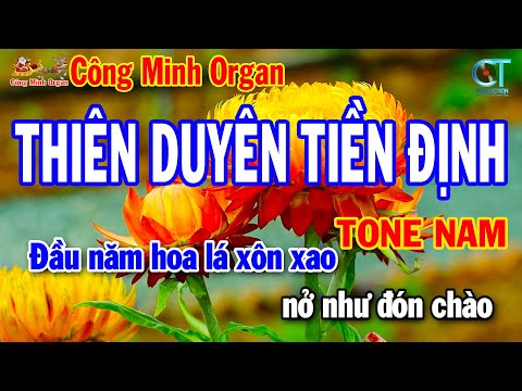 Thiên Duyên Tiền Định Tone Nam (Fm) Karaoke Nhạc Sống Đám Cưới