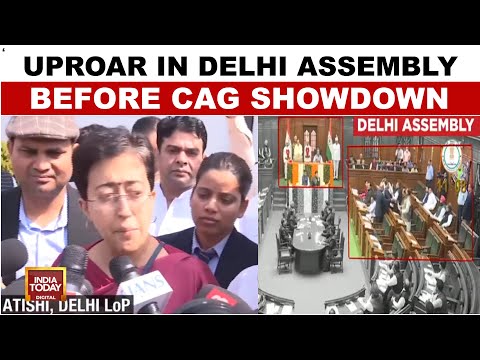 AAP Vs BJP In Delhi Assembly: MLAs Marshalled Out Of Assembly Over Portrait Controversy