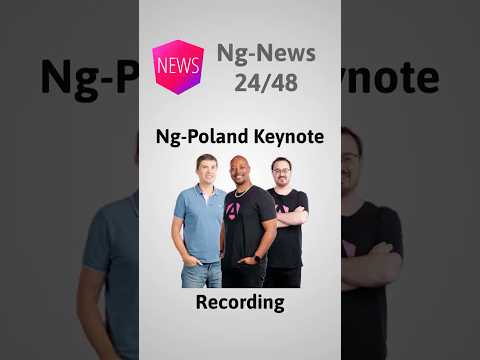 Ng-News 24/47: Ng-Poland Keynote #programming #coding #webdevelopment #angular