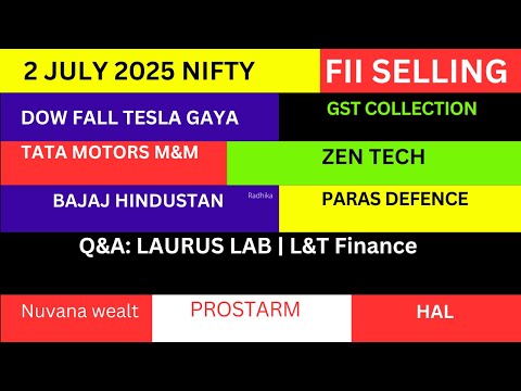 LATEST SHARE MARKET NEWS💥2 JULY💥NIFTY NEWS💥LAURUS LAB NEWS HAL TATA MOTORS NEWS ZEN TECH PART-1&2