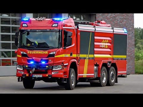 [NEUES GTLF, LÖSCHZUG UND MEHR!] - Feuerwehr Krefeld | Einsatzfahrten an der Feuerwache 1