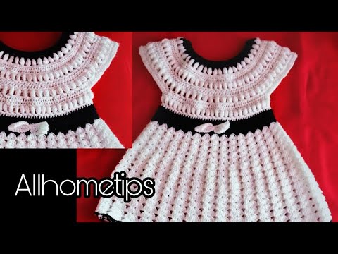 सफेद रंग क्यों है तो जरूर देखें ||crochet beautiful frock ||by allhometips