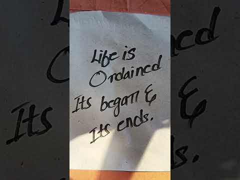 Life is Ordained. It's Began & It's End #LifeIsOrdained #Destiny #Fate #Spiritual #Inspiration