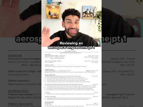<strong>What</strong> I'd change on this aerospace student's resume if <strong>it</strong> were mine!
