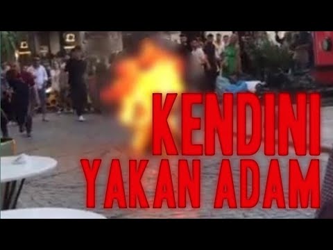 Galata'da Kendini Yakan Adam