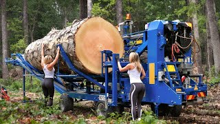Dangerous Fastest Homemade Firewood Splitter in Action, Crazy Wood Processing Machines Working