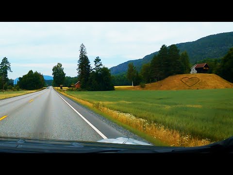 Norway Country Roads Tour from City To Edge Of the Mountain - Norway Driving Tour