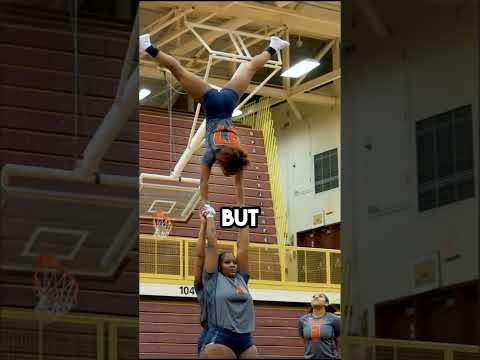 This Cheerleader Shows Insane Strength 😳 @morganstateacro on IG