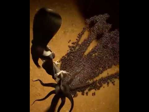 "Morticia Addams Surrounded by Countless Spiders – A Classic Addams Family Moment! 🕷️🖤**