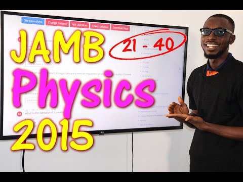 JAMB CBT Physics 2015 Past Questions 21 - 40