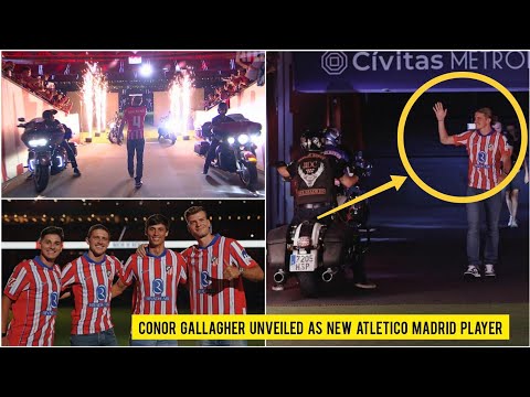 Conor Gallagher alongside Julian Alvarez unveiled at the Metropolitano as new Atlético Madrid player